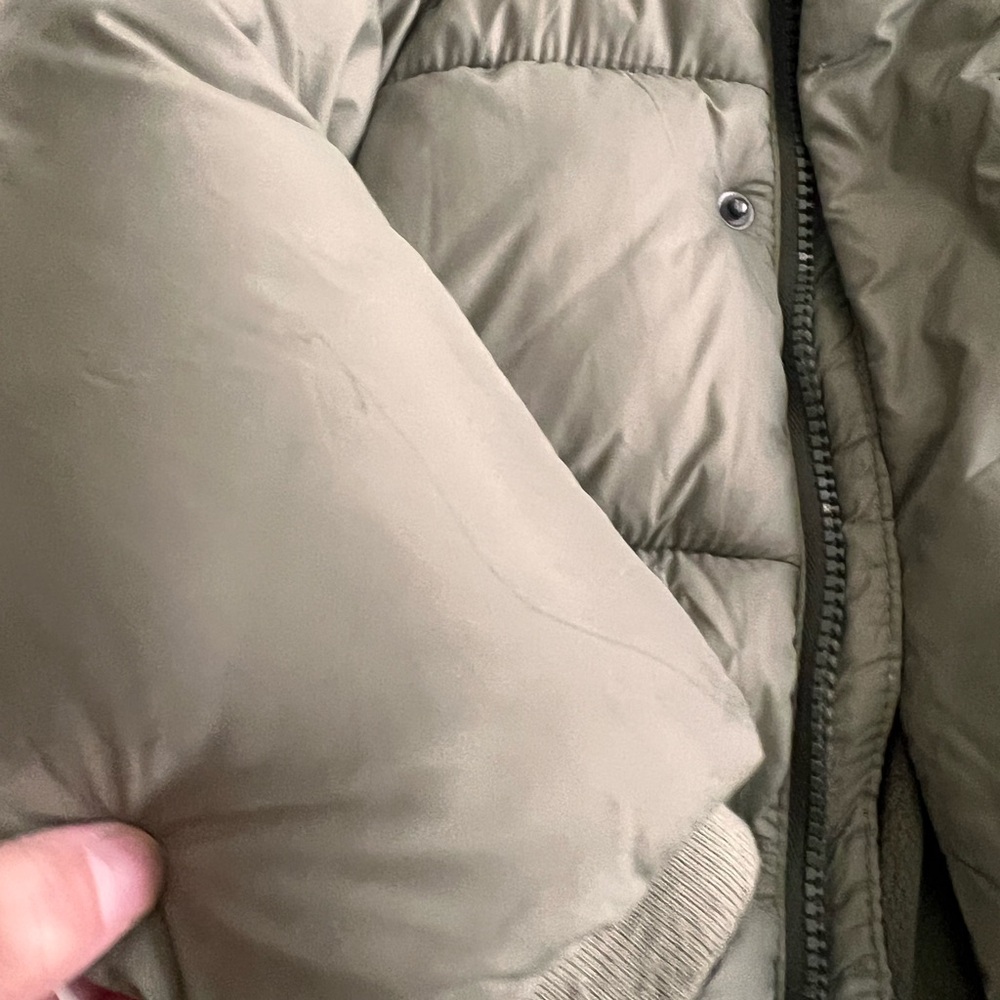 Zara dark green puffer winter coat jacket size 2/3 - Picture 4 of 4